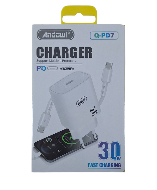 Andowl 30W USB Wall Charger – Fast, Safe & Compact Power Adapter