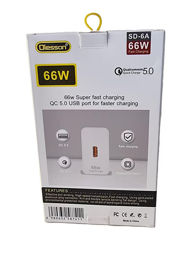 Olesson SD-6A 66W Super Fast Charger with QC5.0 USB Port