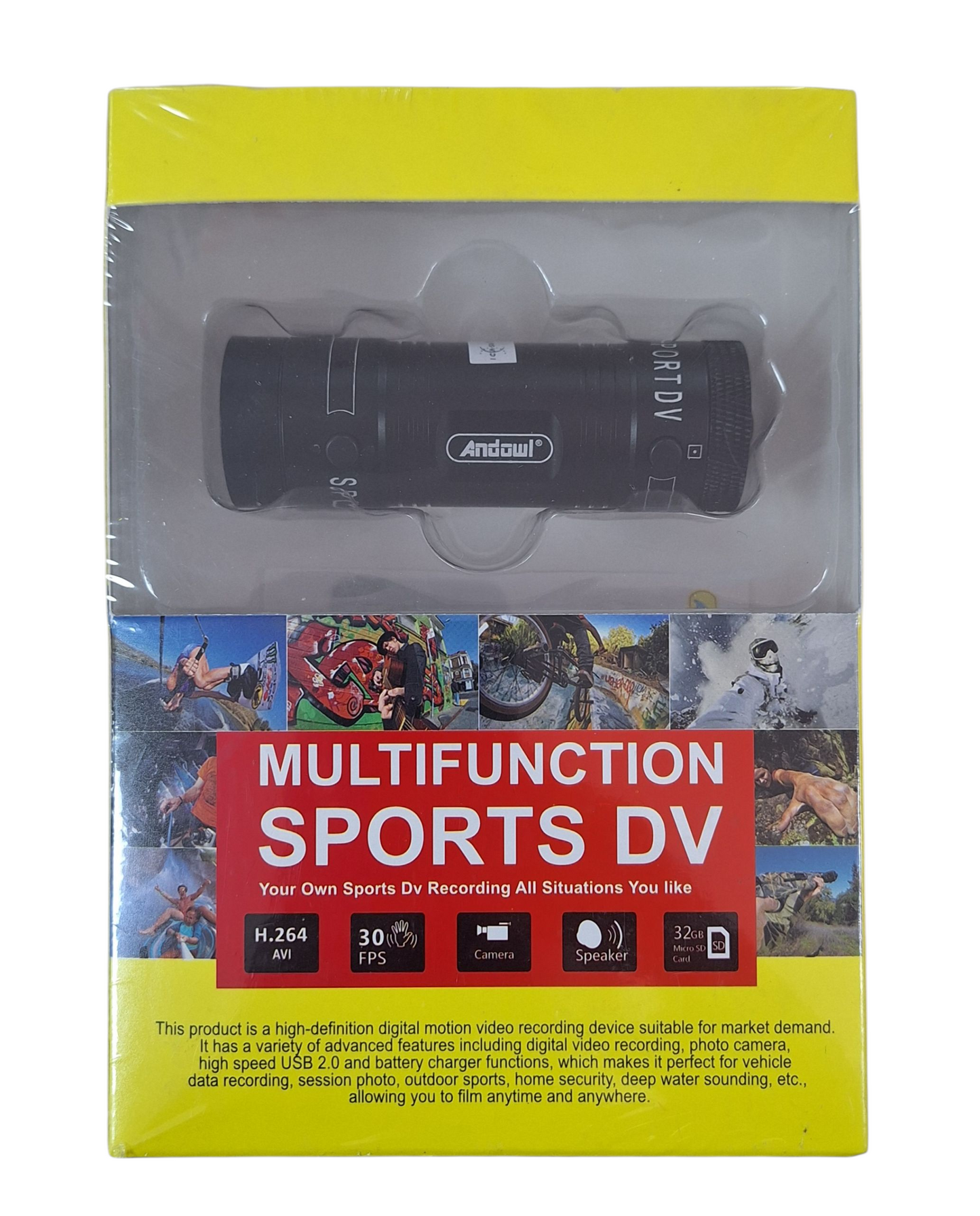 Multifunctional Sports DV Camera 1080p HD – Waterproof Action Cam with Wide-Angle Lens