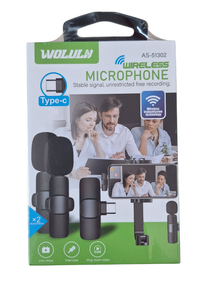 Professional Wireless Lavalier Microphone - Type C