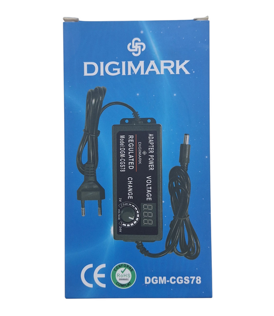 Digimark Adjustable 3-24V Power Supply with LED Display – Precision Voltage Regulator for DIY & Electronics