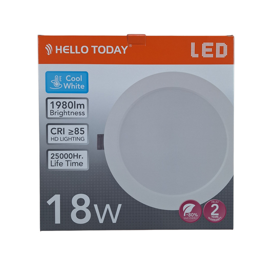 Hello Today LED Panel Light - 18 Watts Round Panel Cool White