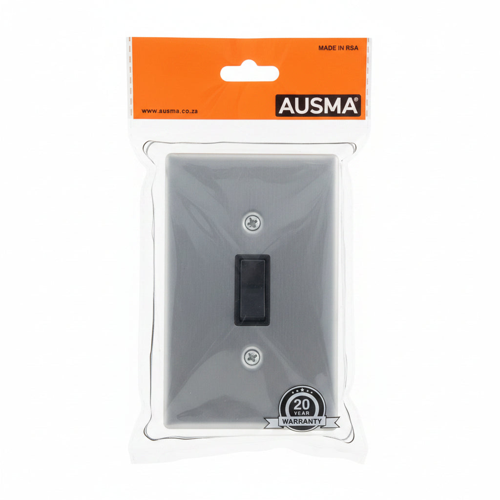 Ausma Steel 1 Lever Wall Switch