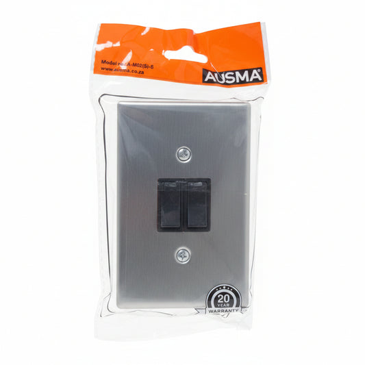Ausma Steel 2 Lever Wall Switch