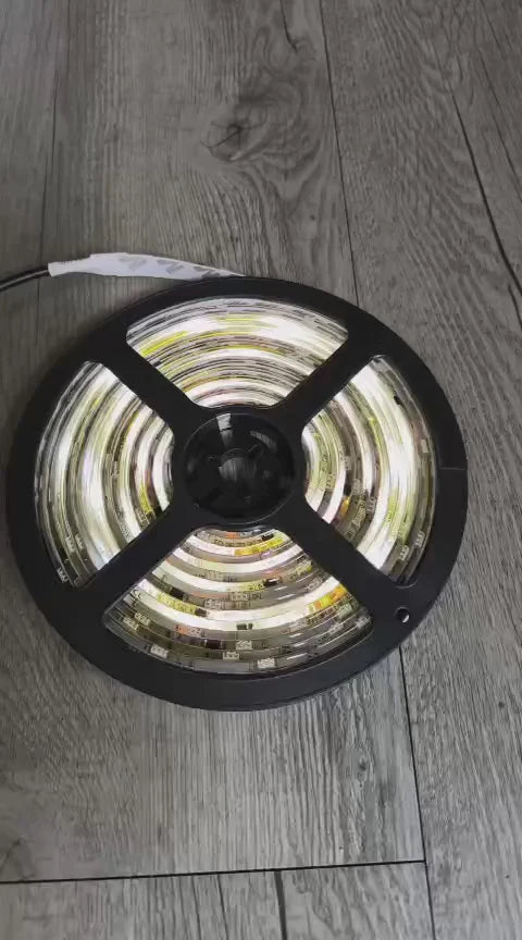 12v DC 5m 150 x 5050Led Chip Soft Cool White Weatherproof LED Light Strip Roll