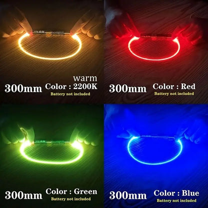 6pcs 30cm Flexible Battery Operated (DC3V) LED Strip Lights