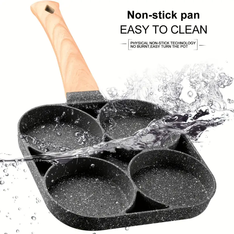 1pc Versatile 4-Hole Non-Stick Frying Pan