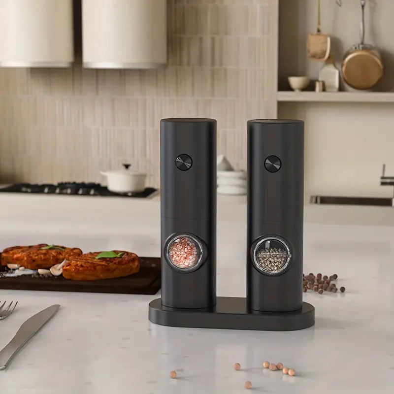 2pcs Electric Pepper Grinder or Salt Mill Set