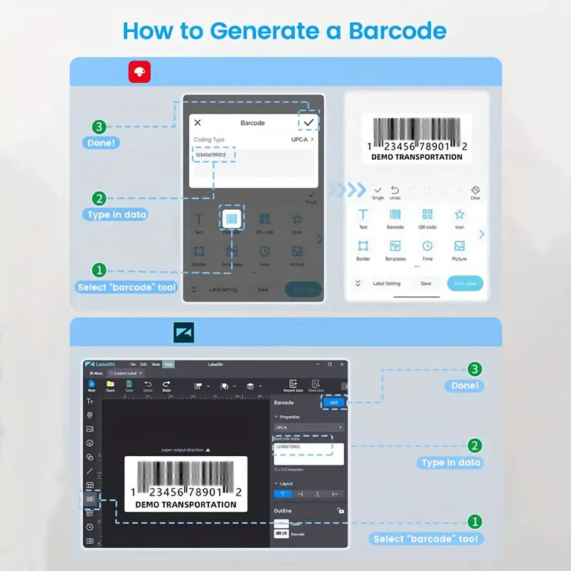 M110 Thermal Portable Wireless Label Maker and Printer