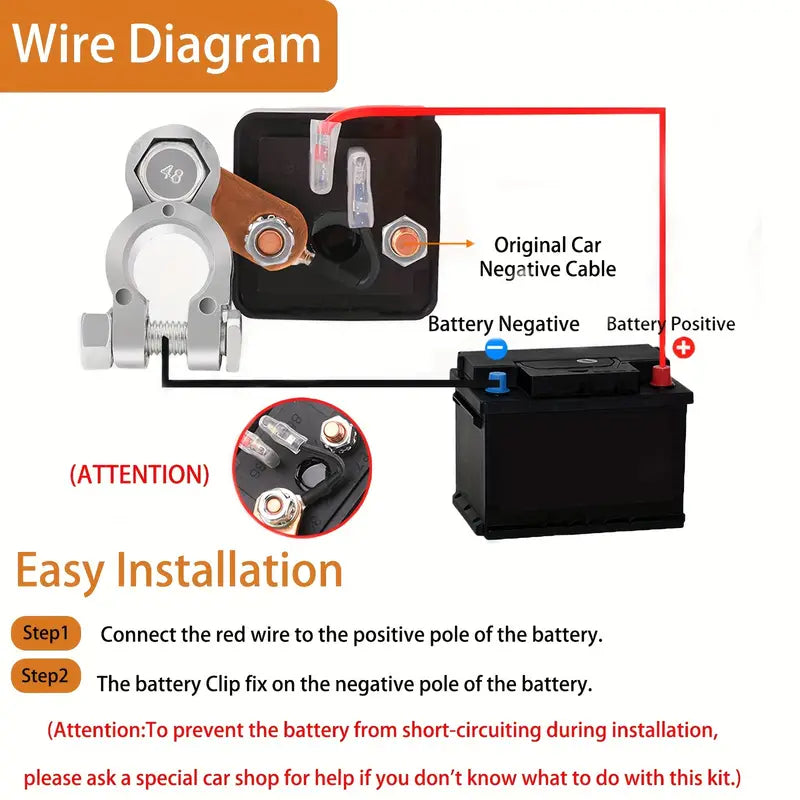 DC12V 200A Remote Battery Disconnect Switch Kill Switch For Cars