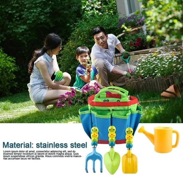 XF0907 Caterpillar Shaped Children’s Garden Tool Set 5 In1