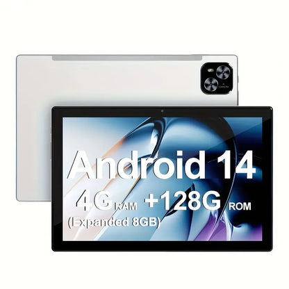 Tablet 10.1 Inch Android 14 OS Tablet, 128GB ROM 4Gb RAM