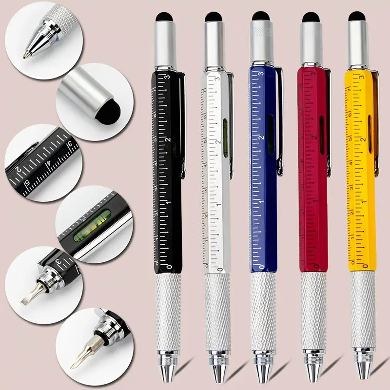 Hexagonal 7-in-1 Multifunction Stylus Pen