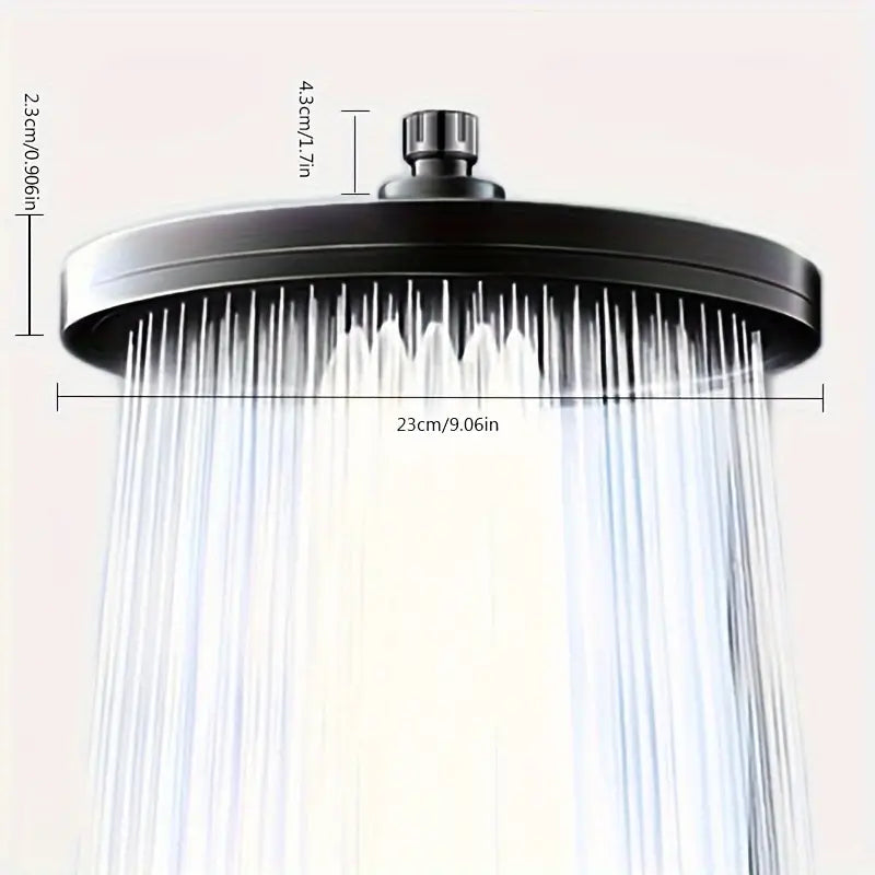 1pc Deluxe 6-Mode Adjustable High Pressure Showerhead