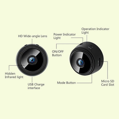 A9 1080P HD Mini Wireless WIFI IP Camera DVR - Compact and Versatile Surveillance Device with Remote Access and Night Vision - Electromann SA