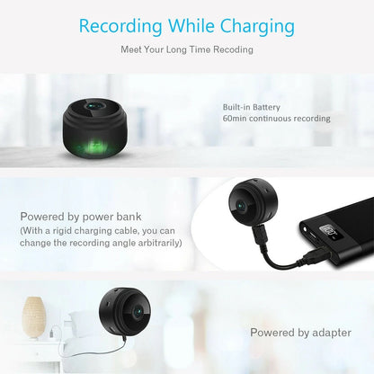 A9 1080P HD Mini Wireless WIFI IP Camera DVR - Compact and Versatile Surveillance Device with Remote Access and Night Vision - Electromann SA