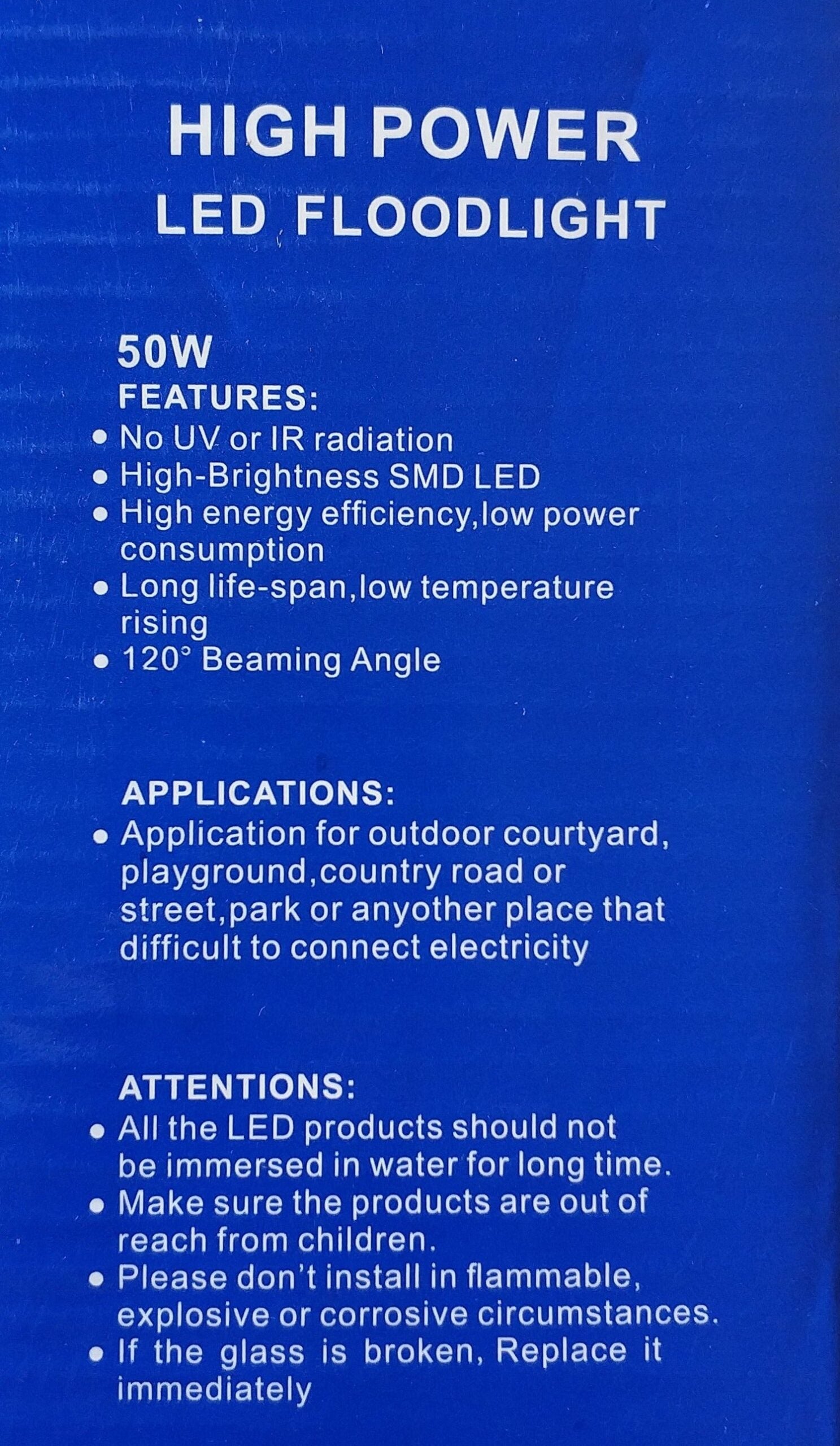 Redisson 50Watt SOLAR Outdoor LED Flood Light – Powerful and Energy-Efficient Lighting for Outdoor Spaces - Electromann SA