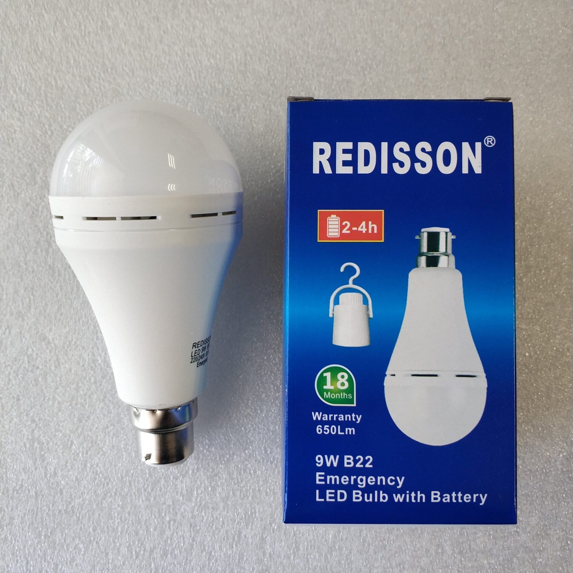 REDISSON 9 watt B22 Super Bright Smart Rechargeable Emergency LED bulb - Electromann SA