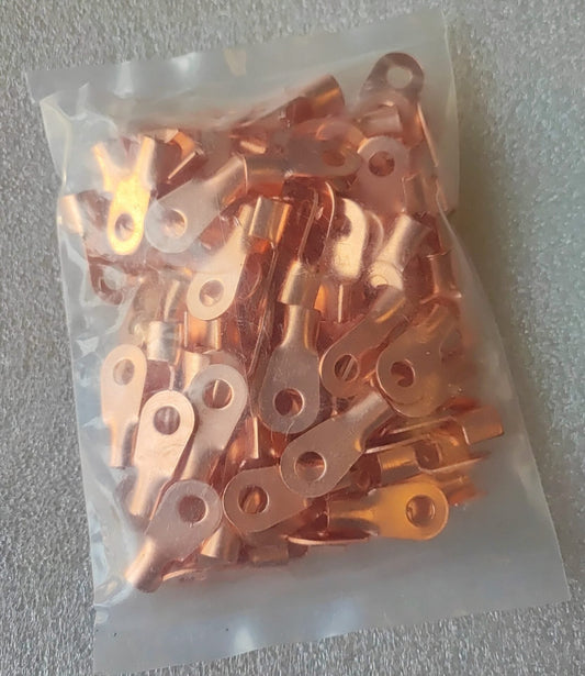 100Pieces 100Amp Copper Ring Lug Terminal - Electromann SA