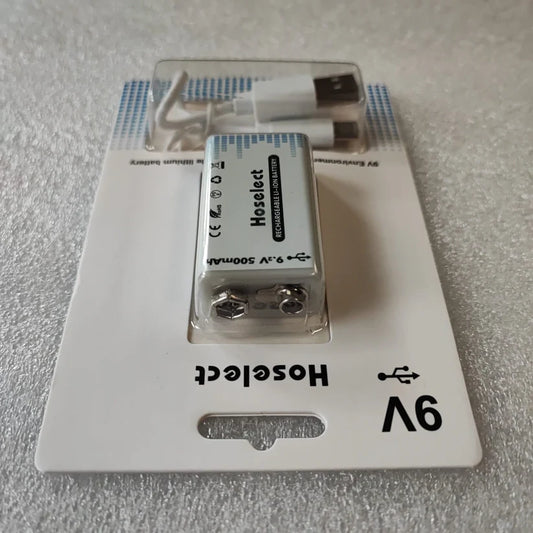 Hoselect 9v 500mah Li-Ion Rechargeable Battery