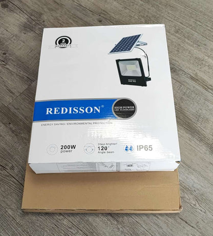 Redisson 200Watt SOLAR Outdoor LED Flood Light - Powerful and Sustainable Lighting Solution - Electromann SA