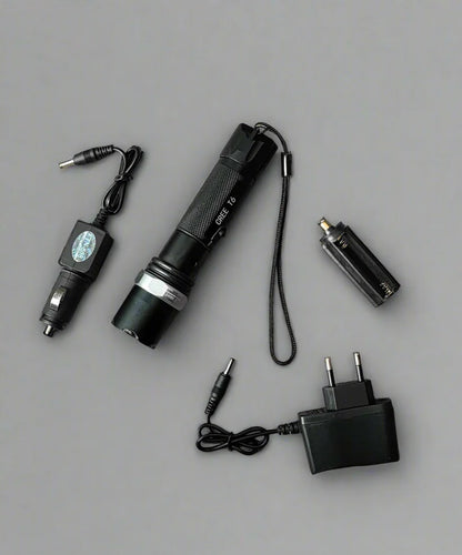 ETN Rechargeable Lithium Adjustable Zoom LED Flashlight