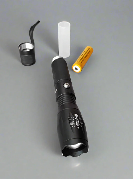 ETN 1800 Lumens Rechargeable Lithium Adjustable Zoom LED Flashlight