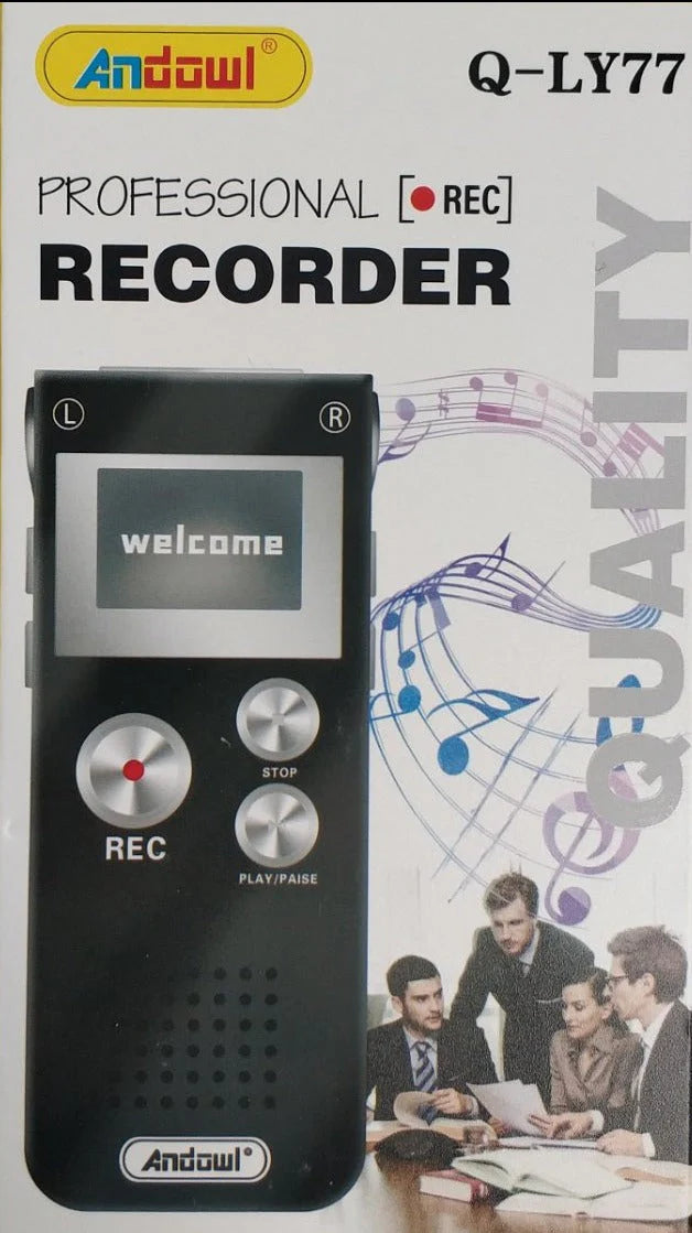 Andowl Q-LY77 16GB Digital Voice Recorder with LCD Screen | Andowl