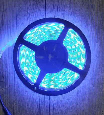12v DC 5m 300 x 5050Led Chip Soft Blue Weatherproof LED Light Strip Roll