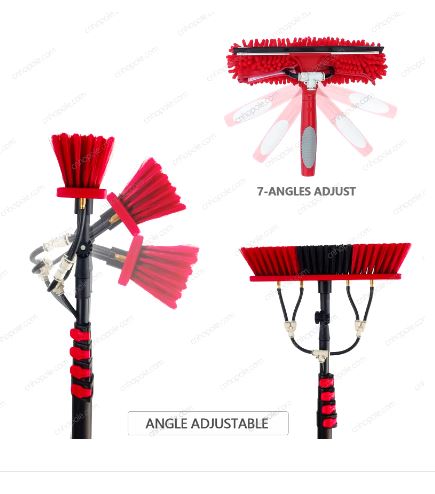 6Meter Pole Brush with Squeegee Solar Panel/Window Cleaning Kit