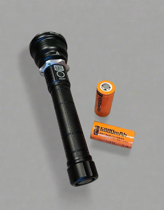 SMALL SUN Aluminum Alloy High Power Led Flashlight with 6800mah 32650 Lithium Batteries