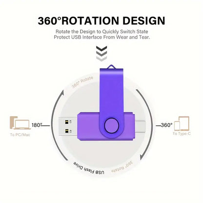 Hi-Speed USB 2.0 Type-c USB Flash Drive OTG Pen Drive 128GB