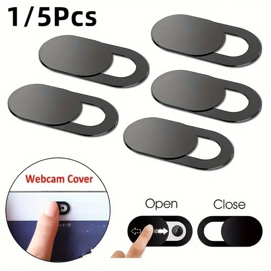 5pcs Webcam Cover Shutter Slider Plastic Camera Cover Phone Lens Sticker