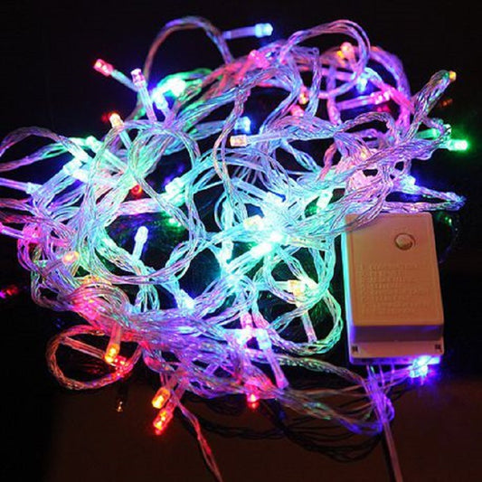 SE ZYF-D77 10M RGB LED Inter-Connecting Clear Cable Fairy Light