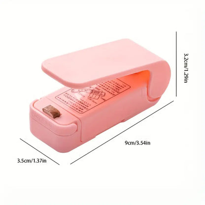 Compact Easy-Seal Snack Sealer - Portable Mini Plastic Bag Vacuum Sealer