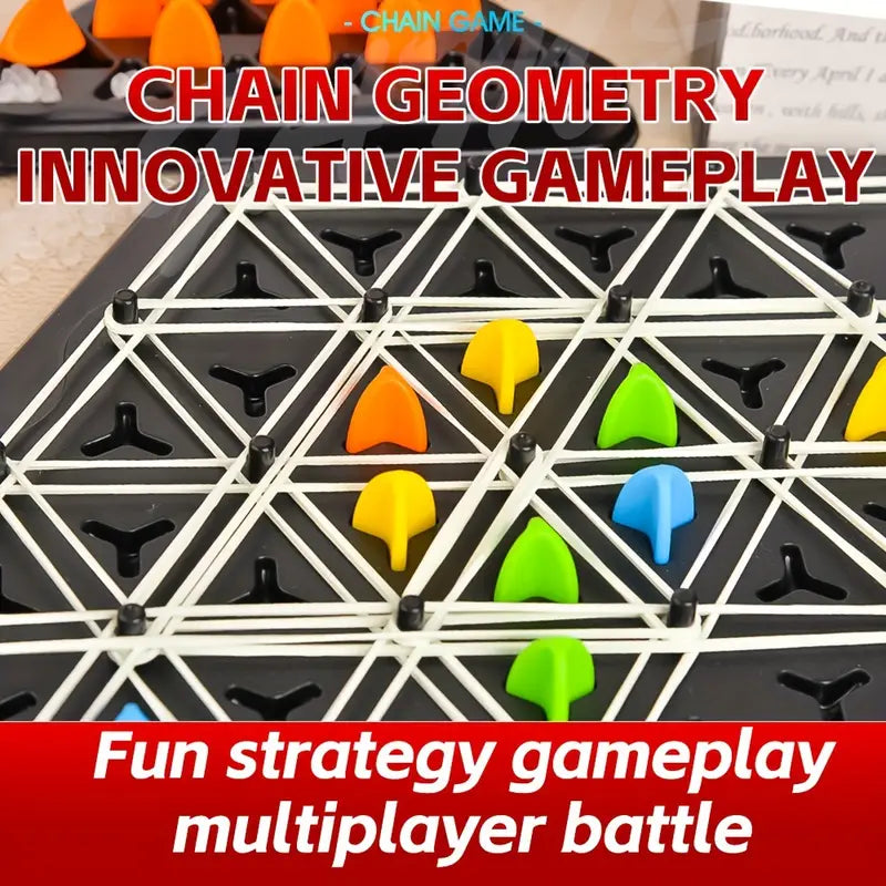 Triangular Chain Strategy Board Game for Kids