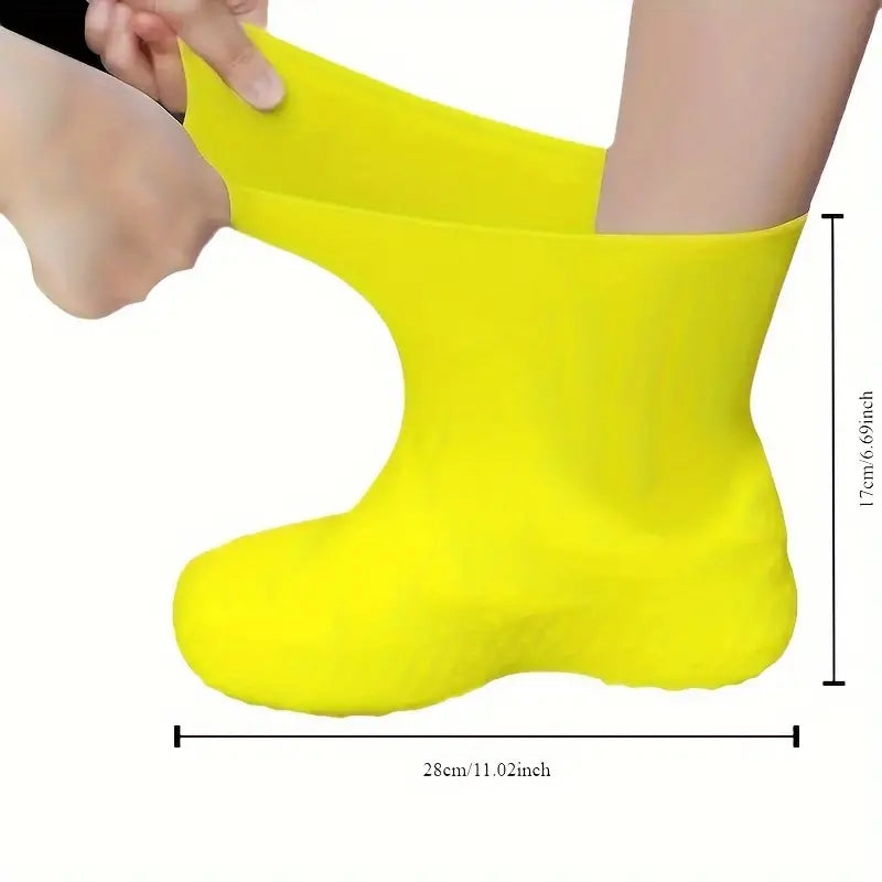 1 Set of Waterproof Outdoor Latex Rain Boots