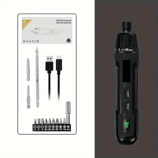 Cordless Electric Screwdriver Rechargeable 2000mAh Mini Drill