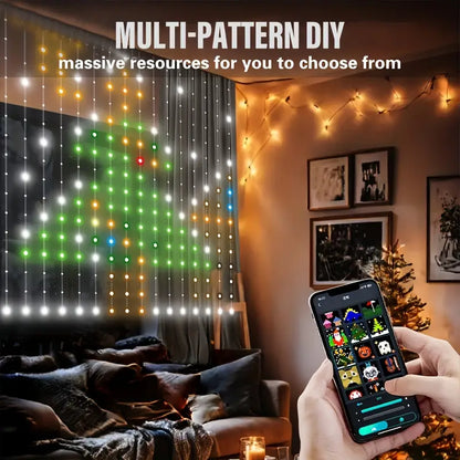 Smart LED Curtain Lights with Remote & App Control