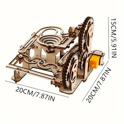 Intricate 3D Mechanical Track Balls Wooden Puzzle