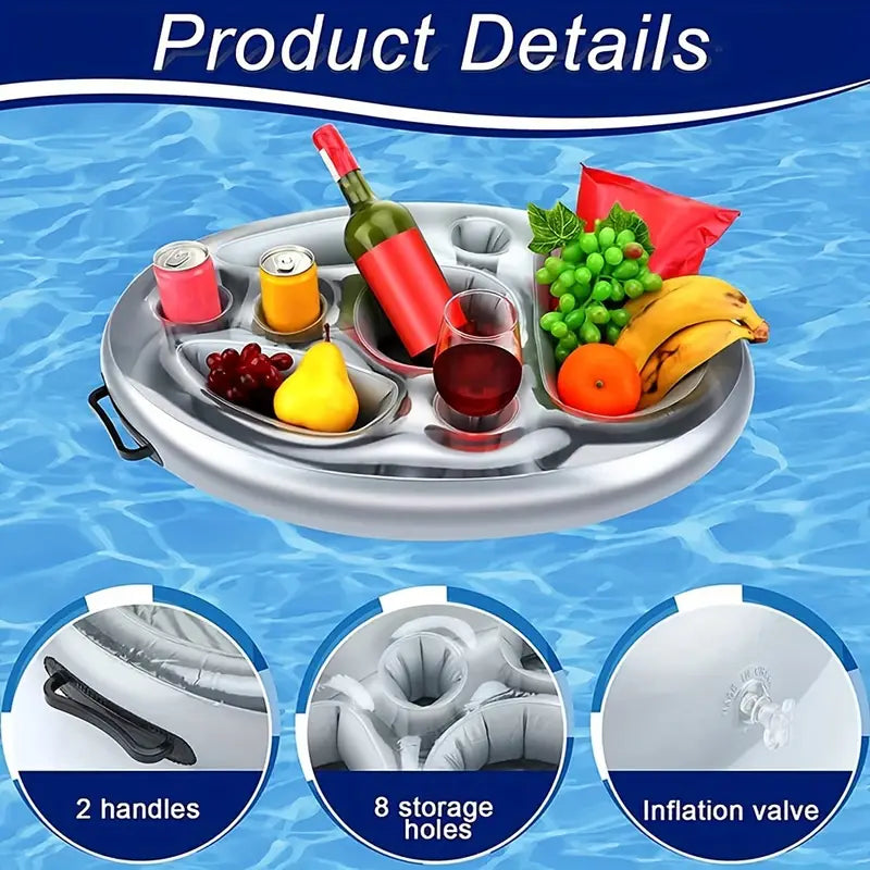 Make Pool Parties Fun & Organized with This Inflatable Floating Pool Tray & Drink Holder!