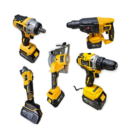 Jiageng JG20375126 Set Of 5 Electric Drill, Single Hand Saw, Angle Grinder, Brushless Hammer