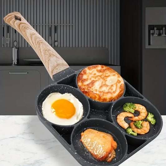 1pc Versatile 4-Hole Non-Stick Frying Pan