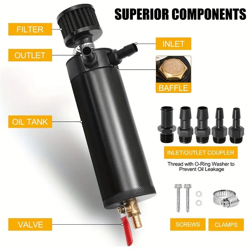 1pc Mini Engine Oil Separator Kit