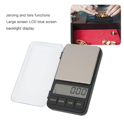 Aerbes Zeroing Tare Function Stainless Steel Jewelry Scale 500g/0.01g