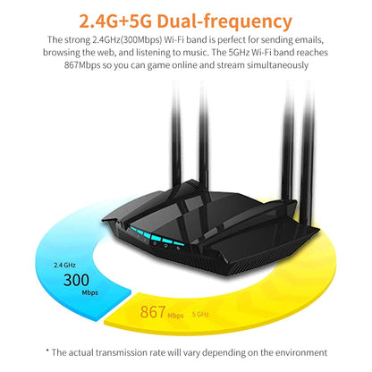 XF0786 LV-AC22Wireless1200mbps Wifi Gigabit Router With 4 Antennas