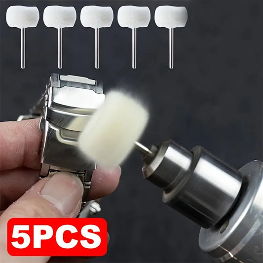 5pcs Fine Shank Wool Polishing Heads