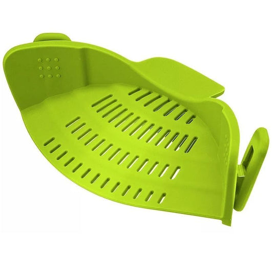 Collapsible Silicone Clip-On Strainer