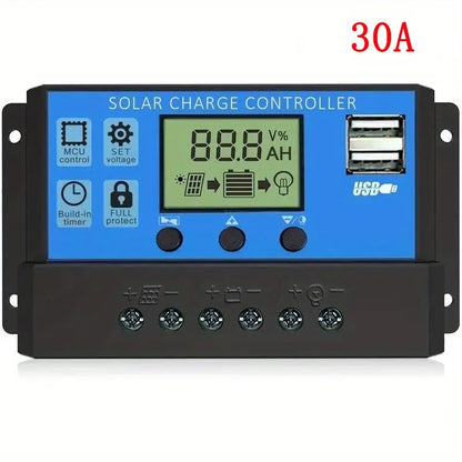 30A Multifunctional PWM Solar Charge Controller with USB