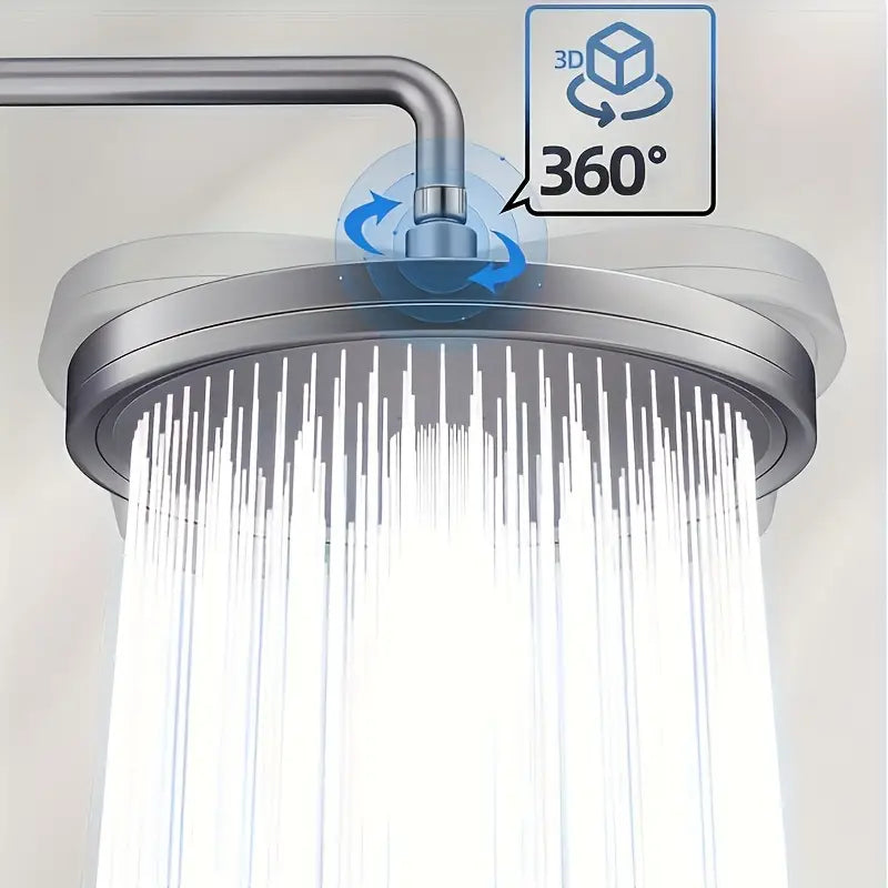 1pc Deluxe 6-Mode Adjustable High Pressure Showerhead